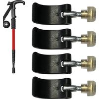 Verrou de bâton de randonnée – Collier de serrage réglable pour bâton de randonnée, fixation de rechange avec levier en aluminium, mécanisme de prise en main sécurisée, matériel de réparation compact