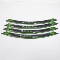 Liseret de jante autocollant S2 Concept vert noir pour moto