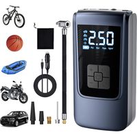 Compresseur d'air portable 4000mAh – Mini gonfleur électrique sans fil 150PSI avec écran LCD – 4 modes pour vélo, moto, voiture