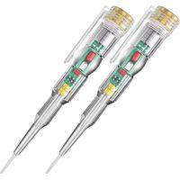 Voltage Tester, 2pcs Voltage Tester Pen 24-250V High Sensitivity Non-Contact Screwdriver Voltage Detector Electric Pen with Indicator Light for Circuit Testing
