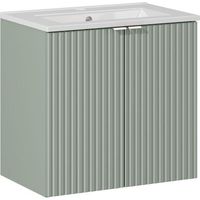 Meuble vasque à encastrer 60 cm - A portes - Vert Roseau - Livraison gratuite