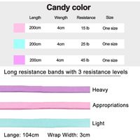 Kit de bandes de résistance, bandes d'assistance pour tractions, bandes de fitness pour les jambes et les fessiers, bandes élastiques, bandes longues pour fessiers, équipement de yoga et de musculatio