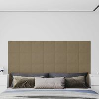 Tête de lit murale 12 pcs Cappuccino 30 x 30 cm Simili cuir vidaXL