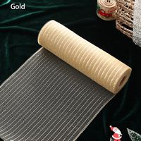 10 Yards Weihnachtsbaum Metallic Mesh Band Lichterkette String für Nähen und Dekorieren von Weihnachtsgeschenken