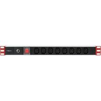 Techly I-CASE STRIP-813T multiprise noir argenté 8 sorties