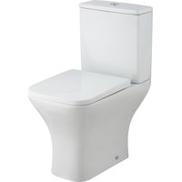 Rimless Toilet Pan, Cistern & Soft Close Seat - 790mm x 375mm x 612mm