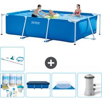 Intex Piscina con estructura Rectangular - 300x200x75 cm - 7-piezas S21123