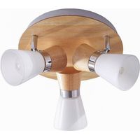 Plafonnier à intensité variable 'Vivica' en bois pour salon & salle à manger