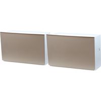 SET 2 SCARPIERE IN PROPILENE 51 X 17 X H39 CM COMPONIBILI IMPILABILI TORTORA