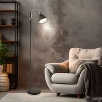 Lampadaire anthracite spot spot mobile salon éclairage stand lampe hauteur réglable