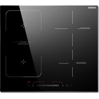 Karinear – Plaque induction 60 cm 7200 W – 4 foyers – Commande à curseur – Fonction Boost – Zone flexi – Sécurité enfants