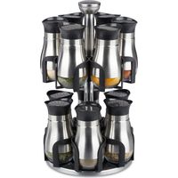 Spice rack with 12 glass jars