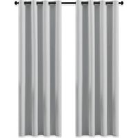 Tenda oscurante - Tende da esterno per pergolato da giardino con occhielli, decorazione isolante termica che blocca la luce per gazebo, L 132 x A 213 cm, grigio bianco, 2 pezzi