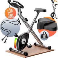SPORTANA® Eagle 2 Folding Home Exercise Bike 16 Resistance Level & Fitness Bands