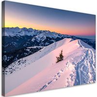 Stampe su Tela, Kasprowy Wierch montagna paesaggio natura inverno, 60x40