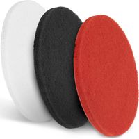 Scheuerschwämme, Durchmesser 17 Zoll, weiß, rot, schwarz – 3er-Set