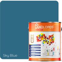 Landlords Paint - Masonry Paint - Best Weatherproof Exterior Wall Protection - Sky Blue - 1L
