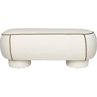 Banc, Banc design en tissu 120 cm Marina Blanc en Fabric, BOITE A DESIGN