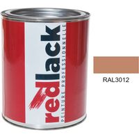 Dose 1L Lack Mehrzweckfarbe – RAL 3012 – Rotbeige – Glanz – für verschiedene Oberflächen – Redlack