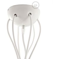 creative cables - Kit rosone in Ceramica a 7 Fori - Bianco