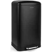 Les Collectors Cubo de Basura con Pedal, Metal, Noire, 40 L