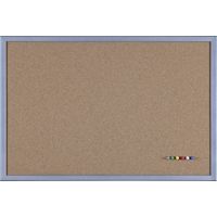 Vigo Pinnwand aus Kork, Rahmen silber, 60 x 40 cm, incl. 5 Pinnadeln Magnettafel & Pinnwand