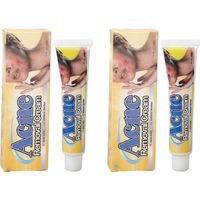 2 pots crème anti-boutons 30g, soin visage rapide pour imperfections, réduit rougeurs et hydratation, cicatrisation des boutons et points noirs.