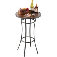 Table de Bar Ronde - 60x101 cm - Table de Bistrot Haute Extérieur