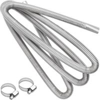 300 cm flexibler Abgasschlauch, Abgasschlauch für Autoheizungen, Diesel-Entlüftungsschlauch mit zwei Edelstahlklemmen