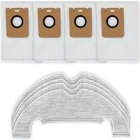 Suitable for the Dreame D10 Plus RLS3D robot vacuum cleaner accessory set, spare parts, including 4 cleaning cloths and 4 vacuum cleaner bags.