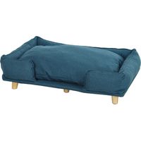 Divano lettino per cani grandi fino 30 kg con cuscino rimovibile, 96x66x24 cm, blu
