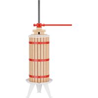 Wiltec Torchio frutta da 30 l con gabbia in legno e sacco di spremitura, Torchio a leva