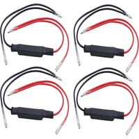 4PCS 12V LED Indicator Resistor Motorcycle Load Resistors LED Turn Signal Indicator Fix Error Flash Resistors Controller for Motorbike Scooter Quad Off Road