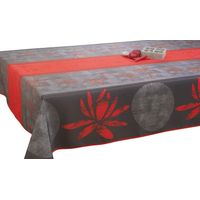 Le linge de Jules R003L Tovaglia, Poliestere, Rosso, Rettangolare 150x240 cm