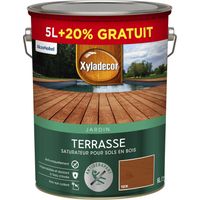 Saturateur pour sol exterieur en bois - Terrasses - aspect mat teck 6 L (5 L + 1 L gratuit) - Xyladecor