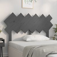Tête de lit pour lit double, Cadre de lit, Tableau décoratif de chevet Gris 132x3x81 cm Bois massif de pin CDE66298