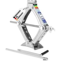 alca® Scherenwagenheber Kompakt 1t – Robuster Wagenheber aus Stahl, geeignet bis -50° C, 360° drehbarer Sattel, Hubhöhe 100-350mm, Gewicht ca. 2 kg, TÜV & GS
