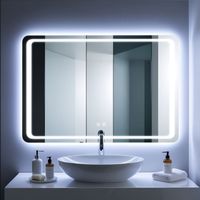 SANILAND Miroir LED Moderne pour Salle de Bain - Éclairage 6000K avec Touches Tactiles Intégrées - 80x60 cm