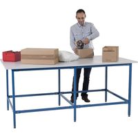 PROVOST - Table de travail modulable Provost - 2500 mm x 1200 mm - 6 pieds en acier gris
