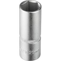 Stecknuss Sechskant 21mm 6 Kant 1/2" lang (CR-V)