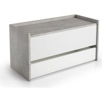 Baule Contenitore Cemento Con 1 Cassetto Bianco