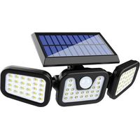50-W-Solar-Außenleuchte, IP67 wasserdicht, mit Bewegungsmelder, 360° verstellbare Wandleuchte, kabellose Sicherheitswandleuchte für Garten und Garage