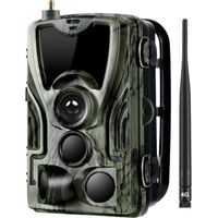 Caméra Faune Sauvage Caméra De Chasse sans Fil, Batterie Au Lithium 5000Mah, 4G FTP MMS SMS SMTP, Pièges Photos Cellulaires Surveillance Fiable Précise