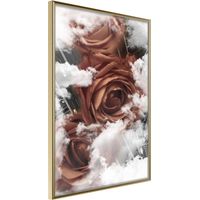 Affiche Murale Encadrée "Heavenly Roses" 30 x 42 cm Or