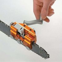Gabarit d'affûtage de chaîne de tronçonneuse - Aiguiseur de chaîne de tronçonneuse à manivelle - Convient pour tous les types de tronçonneuses et scies électriques (1 pièce)