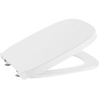Sedile e coperchio Supralit® DEBBA Square bianco con chiusura ammortizzata - ROCA