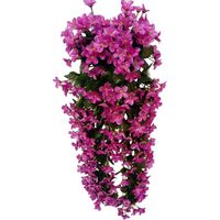 Fleurs artificielles suspendues à 4 pétales, glycine artificielle suspendue pour décoration de mariage ou d'intérieur (fuchsia), plante artificielle