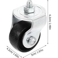 Roues de Remplacement pour Cric Hydraulique 2 Tonnes Roulettes Pivotantes Robustes Horizontales Accessoire Garage Polyvalent Roulements Solide Kit 2 Pièces pour Entretien Cric
