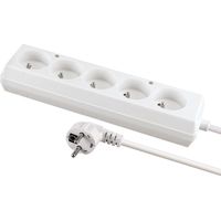 Rallonge 5 prises avec mise à la terre 1,5 m blanche IP20 10 A Ideus 04290
