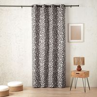 Rideau thermique obscurcissant et phonique "bouleau" 140 x 240 cm motif tacheté - 140x240cm - Gris anthracite